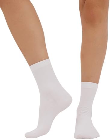 Organic Basics Unisex Core Crew Socks 2-pack, White, 10-12