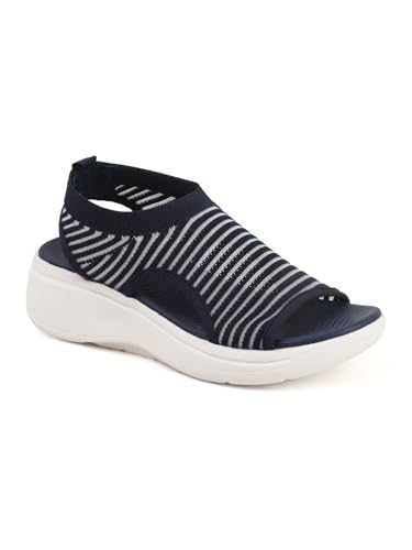 Image of Carlton London Women's Knitted Slip-On Wedge Sandals