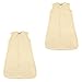 Hudson Baby Wearable Safe Cozy Warm Sleeping Bag, Cream Microfleece 2 Pack, 18-24 Months