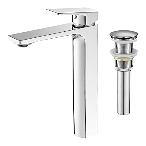 VOTON Chrome Vessel Sink Faucet with Drain Cover