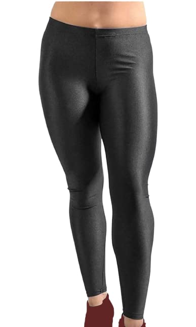 CronNew Trend Shiny Ankal Lenth Leggings for Women and Girls (Pack of 1) (XL, Black)