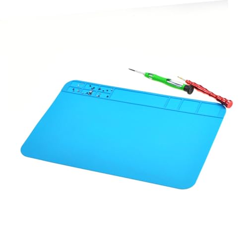 Generisch 2 Stück Hitzebeständige Silikon Arbeitsmatte 30X20cm Antistatische Elektronik Reparaturmatte Wasserfest Magnetisch für Smartphone und Laptop Reparaturen