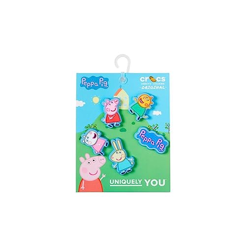Image of Crocs Jibbitz Characters Peppa Pig 5-Pack One Size