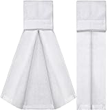 Shimeyao 2 pcs 2 Pcs Cotton Sports Football Towel with Closure Pitching Football Sweat Towel for Sports Gym Men Women Accessories(White,Classic)