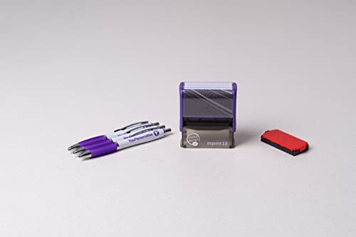 Stamp Design 4U Imprint 13-5 Line Personalised Stamp, Premium Custom Made, Self-Inking, Business Address Stamp- Black Ink- 58 x 22mm