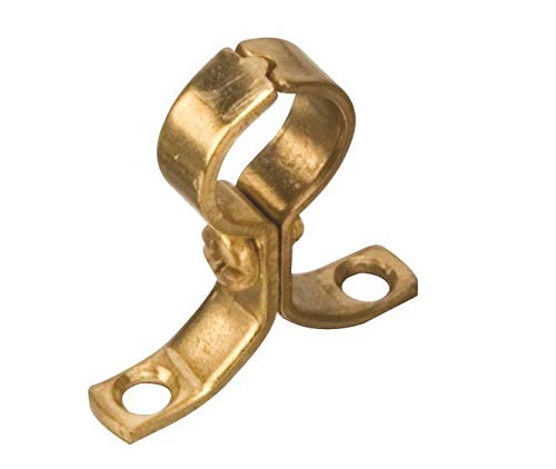 22mm Brass Pipe Clip Bracket - Bag of 5