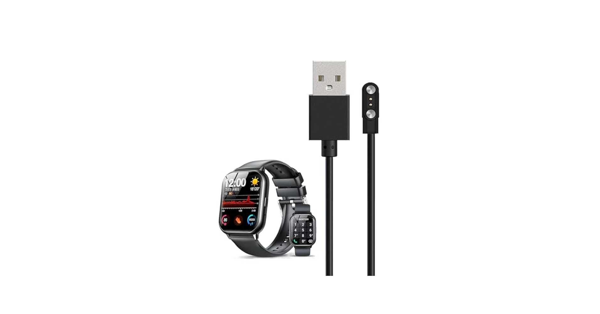 Amazon.co.jp: For WPQ R8 スマートウォッチ 充電ケーブル 充電