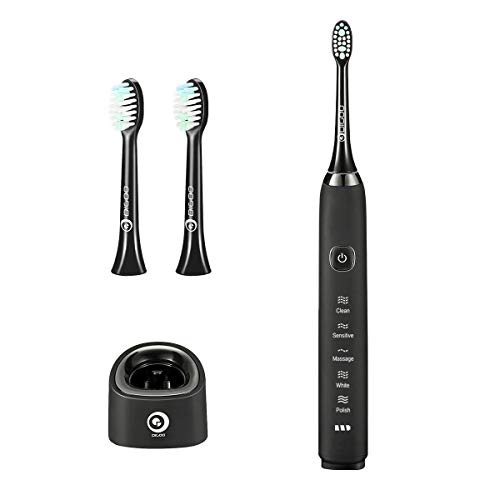 Brosse à dents électrique rechargeable noire le meilleur cadeau pour soin bucco-dentaire