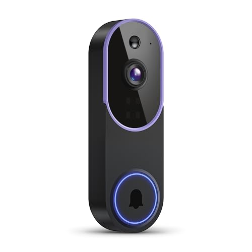 720P Indoor/Outdoor Battery Powered Smart Doorbell Security Camera, Night Vision, Motion Detection,...