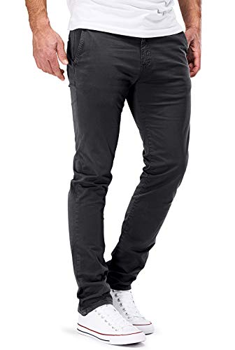 DSTROYED u00ae Chino Slim Fit Pantalones chinos elásticos para hombre 505 gris oscuro. 34W x 34L