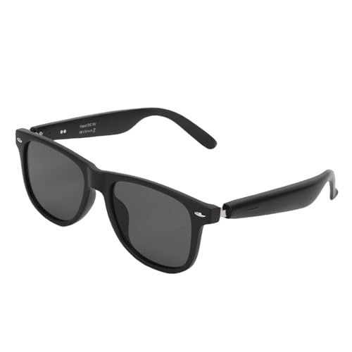 Jiawu Gafas Inteligentes, Gafas de Sol Inalámbricas Bluetooth, Micrófono y Parlantes Integrados para Música y Llamadas, Soporte de Traducción AI, Livianas para Conducir (Black)