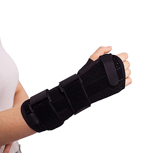 MUYU Wrist Brace with Metal Wrist Splint, for Carpal Tunnel Relief and Wrist Support and Tendonitis Arthritis Pain Relief - Wrist Brace for Carpal Tunnel for Women and Men. (Left Wrist, Medium)