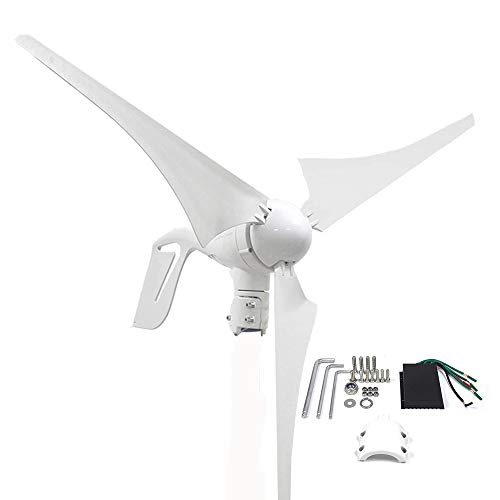 Giosolar Generador de turbina eólica de 400 W CC 12 V 3 cuchillas con controlador de carga baja velocidad del viento de arranque para el hogar, jardín, farolas marinas, granja (400 W-CC 12 V) Cover