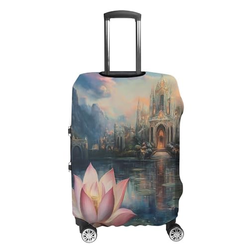 Lotuses Palace Travel Luggage Cover for Suitcase 19-32 Inches Elastic Washable Baggage Protector4