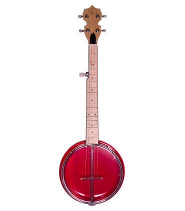 Banjolele Bones BB500R 5 cuerdas Rojo Tamaño tenor 507mm, parche y aro de plástico