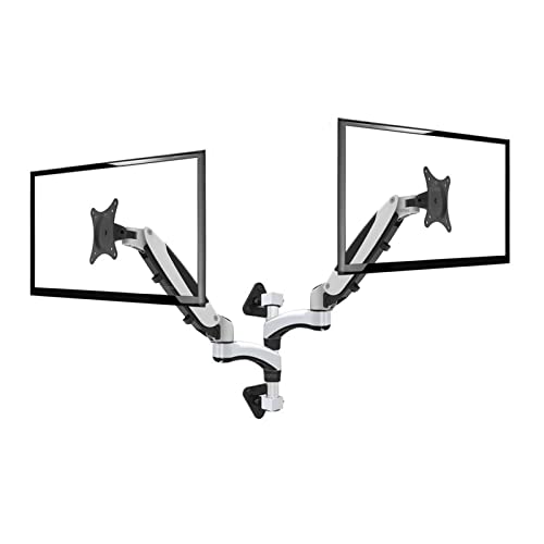 Soporte de pared doble monitor para eliminar el dolor de cuello y ganar espacio