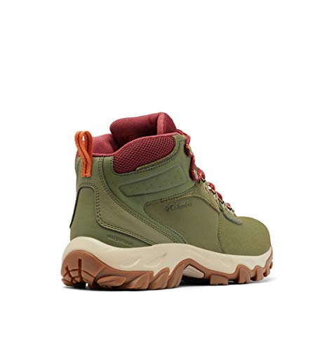 Columbia mens Newton Ridge Plus Ii Waterproof hiking boots, Hiker Green/Marsala Red, 16 US