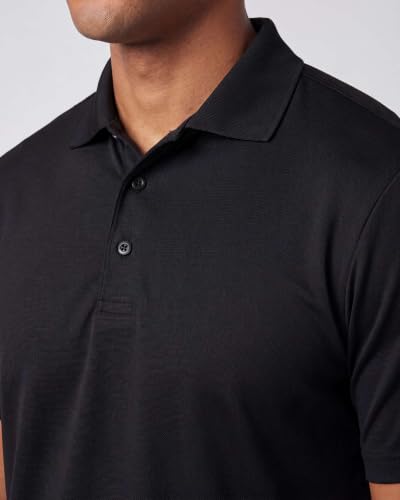Image of 3 Pack:Mens Quick Dry Fit Polo Shirt Short Sleeve Golf Tennis Clothing Active Wear Athletic Performance Tech Sports Essentials Moisture Wicking Casual Dri-Fit T Shirts Set