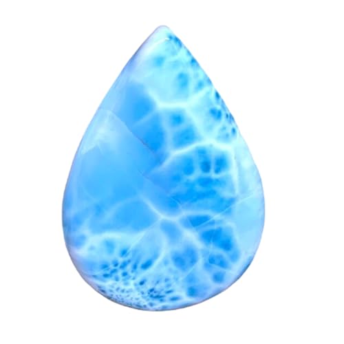 Larimar cabochon poire pour créer un pendentif bohème chic fait main