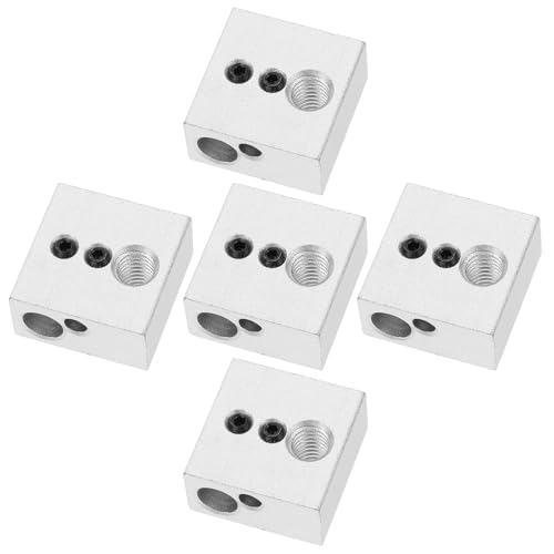 HEATSHAKING 3Dプリンター用アルミヒートブロック5個セット 押出機加熱ブロック 高速熱伝達対応 互換性対応アクセサリ 産業用3Dプリンターパーツの商品画像（Amazon）