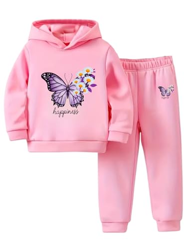 Image of Trendy Co-Ord Set with Hoodie Sweatshirt & Pant for Girls | Winter Cord Set for Kids | Girls Casual Wear Clothing Set