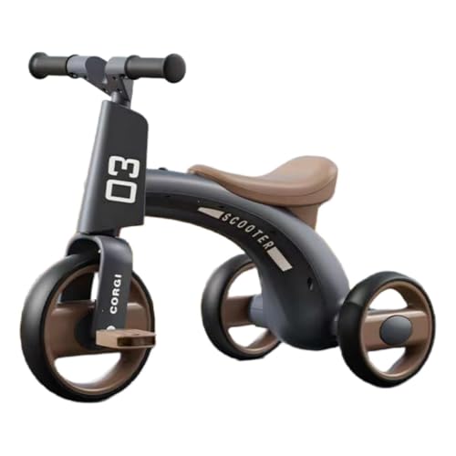 fancyfly三輪車 子供用三輪車 1-5歳 ペダル付き 自転車 子供 乗用玩具 ベビーバイク 運び便利 コンパクト 組み立て簡単 乗り物 誕生日 プレゼント 出産祝い (グレー)