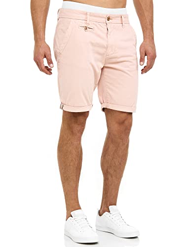Indicode Hombres Cuba Chino Shorts | Pantalón Chino Corto con 5 Bolsillos Cameo Rose M