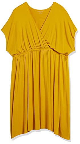 Image of Amazon Essentials Women's V Neck Elastic Waist Surplice Dress (Available in Plus Size)