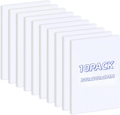 Sixinfeto Styroporplatten 10 Stück Schaumstoffplatte 30x20cm Hartschaumplatte 5mm Foamboard für Basteln DIY
