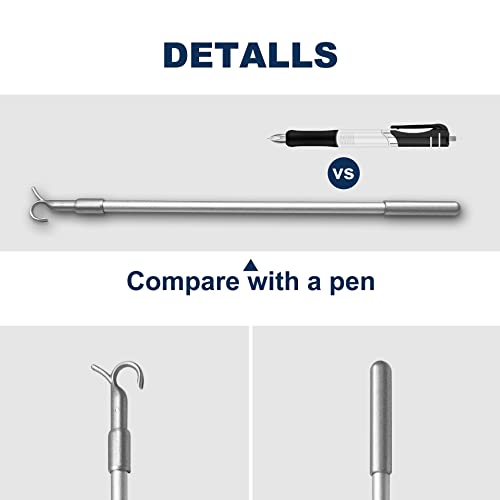 Berissa Tension Rod Blinds Draw Rod For Cordless Cellular Shades, Easy To Pull The Shades Up And Down, 14.3" - 23". #TOP4