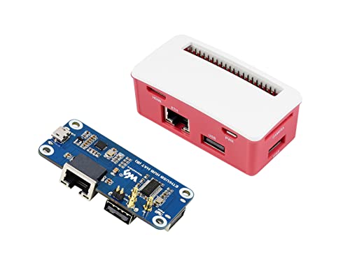 Hub Ethernet USB HAT B Waveshare avec boîtier ABS pour Raspberry Pi Zero 2 W