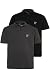 Produktbild JP 1880 Herren große Größen L-8XL bis 7XL, Poloshirts, 2er-Pack, Piqué, Seitenschlitze, Regular Fit, anthrazit-Melange, schwarz 4XL 704317 11-4XL