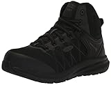 KEEN Utility Women's Vista Energy Mid Height Composite Toe Internal Metatarsal Guard Industrial Work Boots, Black/Raven, 8.5