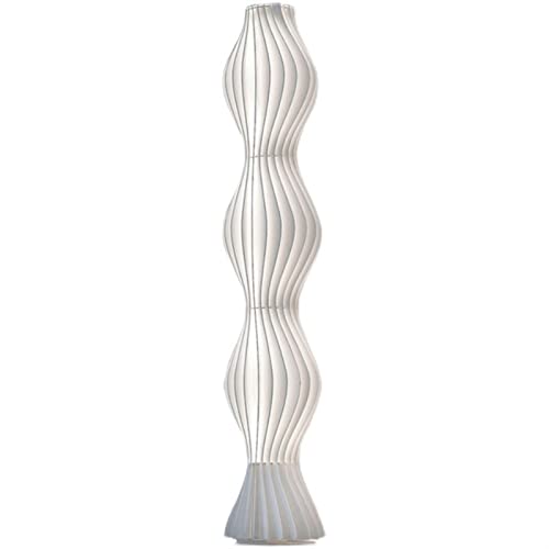 Lámpara de pie blanca minimalista de luz y sombra para salón y dormitorio