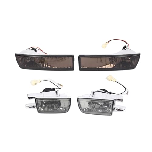 JKAPCYJFHF Front Bumper Fog Light +Turn Signal Lamp Smoked for VW for JETTA MK3 for Golf 1992-1997
