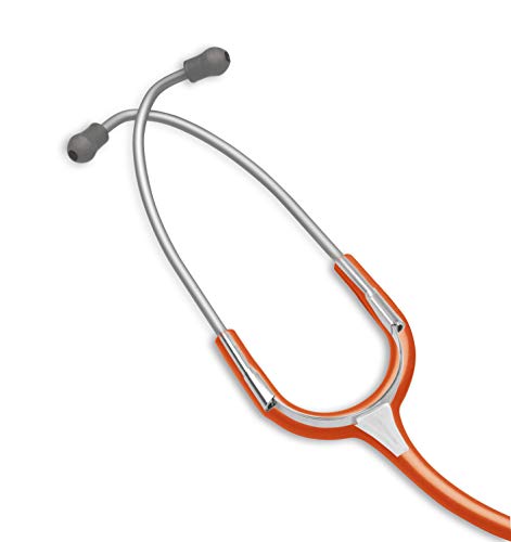Image of ADC Adscope 619 Ultra-Lite Clinician Stethoscope, AFD Tunable Technology | Combination Diaphragm /Bell, Aluminum Alloy Materials, 30 Inch Length, Satin Finish, Orange