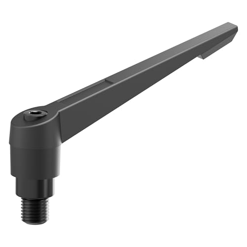 Image of Clamping Lever Handles, M6 x 12mm Male Thread, Adjustable Quick Release Locking Rotating Screw Bolt Stud Knobs Apply for Lathe Machinery, Black