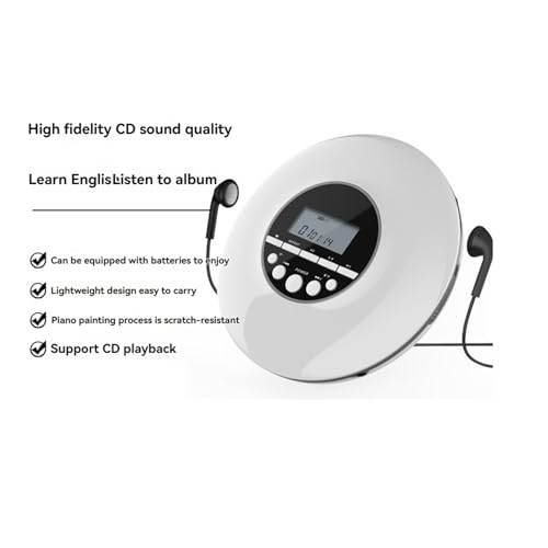Lecteur CD Portable avec Affichage LCD Écouteurs Stéréo Haute Fidélité et Bluetooth - 7