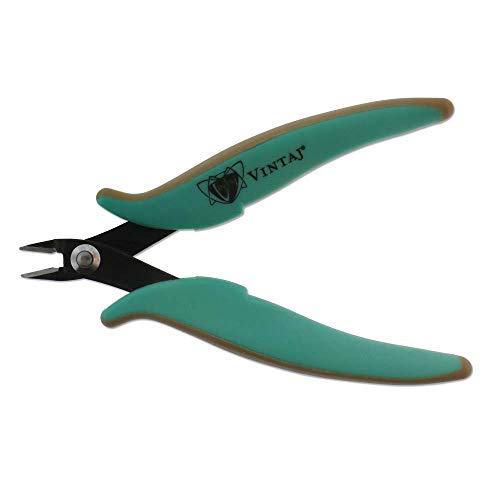 The Beadsmith Vintaj Ergonomic Round-Nose Flush Cutters, Jewelry Making and Repair Tool