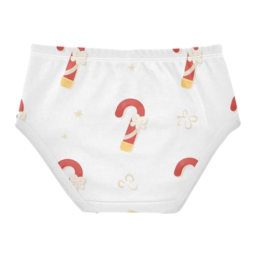 Christmas Candy Canes Girls' Underwear Soft Touch Toddler Cotton Underwear for Young Girls in Sizes 2T,3T, 4T, 5T, 6Y and 8Y2