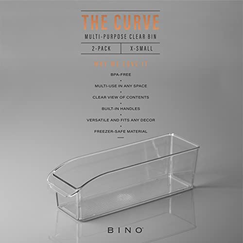 BINO | Plastic Storage Bins, Small | THE CURVE COLLECTION | Multi-Use Organizer Bins | Storage Containers Kitchen, Pantr - Additional View