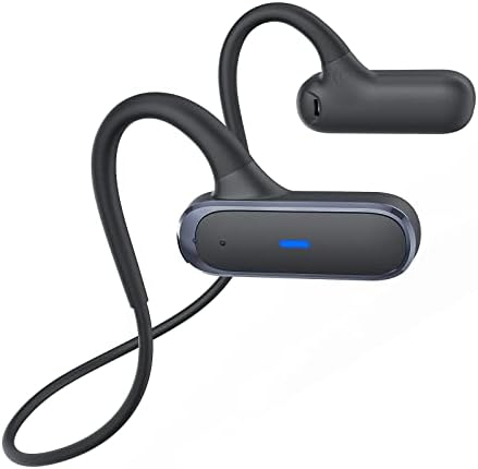 DACOM Open Ear Headphones Wireless Bluetooth Air Conduction Earphones 15 Hours Playtime IPX6 Waterproof Lightweight Over-Ear Headphone with Mic for Sport Work Study Indoor and Outdoor Black