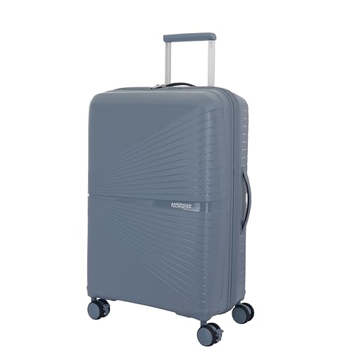 Image of American Tourister AIRCONIC2.0 SP 67 cm Meidum Check-in Polypropylene (PP) Hard 8 Wheels Spinner Luggage /Suitcase /Trolley Bag for Travel (Gray)