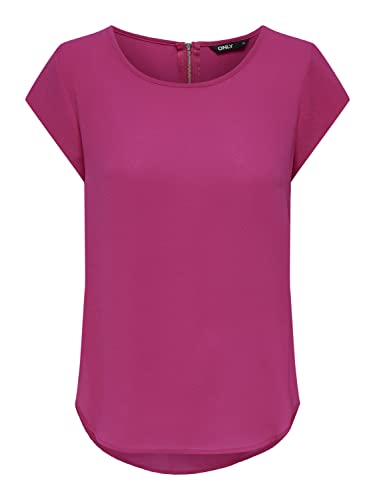 ONLY Damen Onlvic S/S Solid Top Noos Ptm, Very Berry, 40