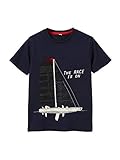 TRANSVERSAL Cyrillus Jungen T-Shirt, Zauberpailletten 140 Marine