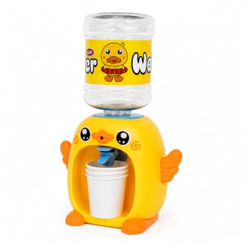 LUOZZY Mini Water Dispenser Toy for Kids - Cartoon Duck Animal Shaped