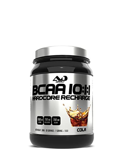 BCAA | Acide amine musculation | Bcaa poudre | Bcaa 10:1:1 | Hardcore Recharge BCAA 10:1:1|300 g | Gout Cola Cover