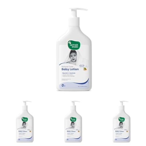 Image of Mother Sparsh Natural Care Baby Body Lotion-400ml | Baby Lotion For All Skin Types | With Organic Shea Butter, Coconut Oil & Avocado | Suitable for Newborn Sensitive Skin (Pack of 4)