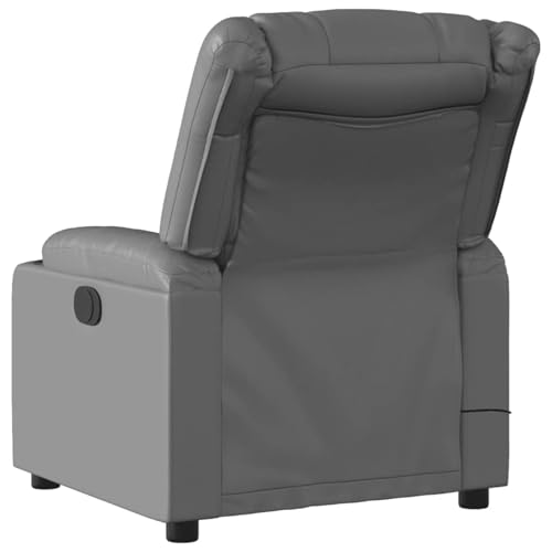 Gecheer Massagesessel Relaxsessel Grau Kunstleder, Sessel Wohnzimmer Fernsehsessel Liegesessel für Entspannung Homeoffice Leseecke3206881 – Bild 5
