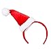 Boland 13426 – Serre-tête avec bonnet de Noël miniature, bonnet sur le côté, avec bordure en peluche blanche et pompon blanc, diadème Mrs Claus, Noël, carnaval, fête à thème, décoration de fête